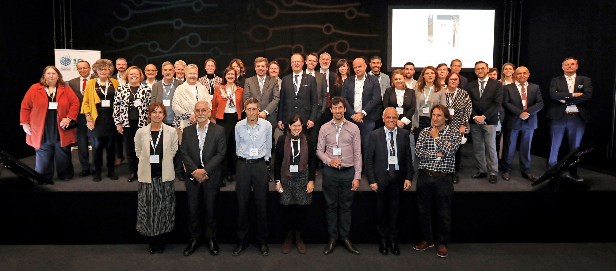 Group photo of attendants at the 2021 Science Europe Anniversary celebration