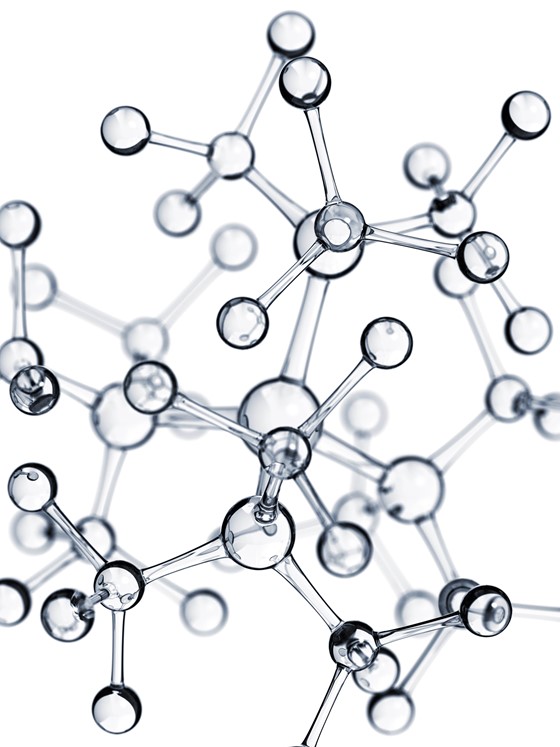 Translucent model of molecular structure