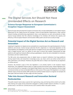Cover of the Response to the European Commission Consultation on the European Strategy for Data